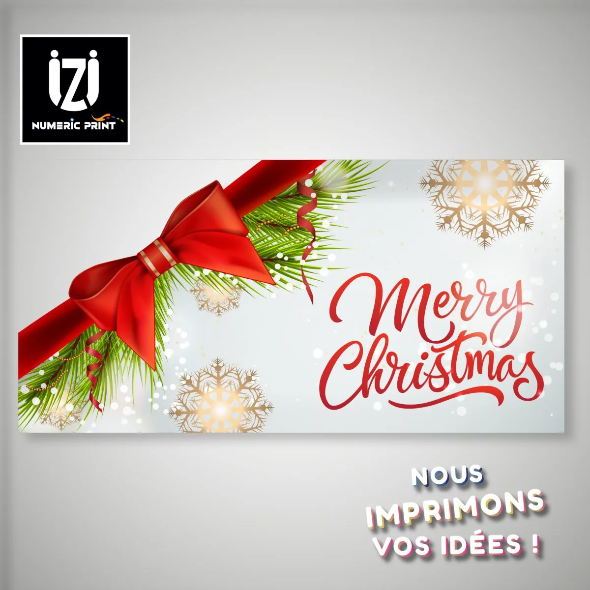Carte de vœux avec découpe spéciale
