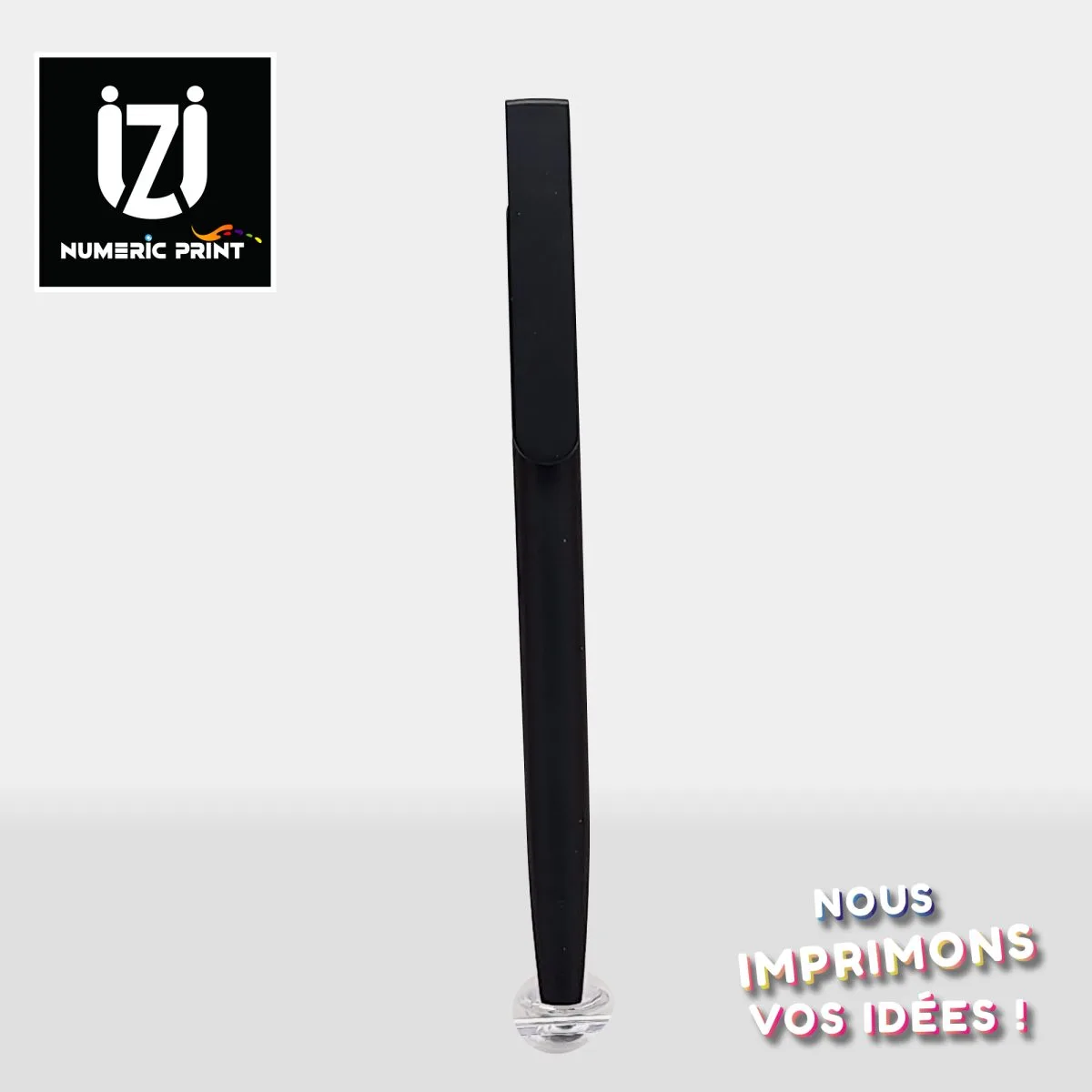 Stylo Plastique Noir à rotation